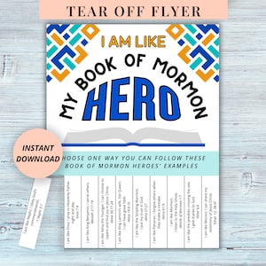 Book of Mormon Scripture Heroes Activity | Fun Tear-off Flyer Activity for kids, families, and Primary | Come Follow Me | PDF | 8.5x11 inch
