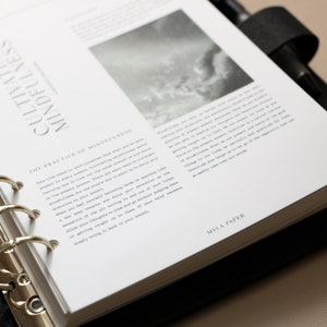 Aesthetic Minimal Cultivate Mindfulness Planner Dashboard | A5 A6