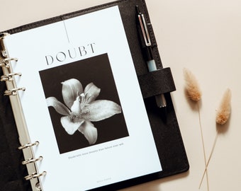 Aesthetic Minimal Planner Dashboard | A5 A6  Planner Dashboards |Planner Inserts | Divider| Motivational dashboard | Filofax |Kikki K