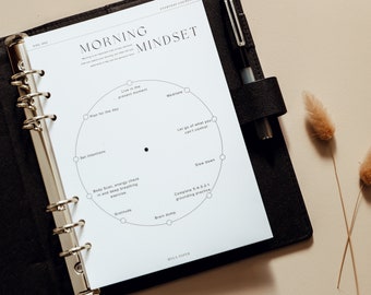 Aesthetic Minimal Planner Dashboard | A5 Planner Dashboards |Planner Inserts | Divider| Morning Mindset dashboard | Filofax |Kikki K