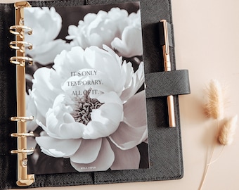 Aesthetic Minimal Planner Dashboard | A5 Planner Dashboards |Planner Inserts | Divider| Quote dashboard | Filofax |Kikki K| Flower Dashboard