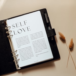 Printed Aesthetic Minimal Planner Dashboard | A5 Planner Dashboards |Planner Inserts | Divider|  Self love dashboard | Filofax |Kikki K