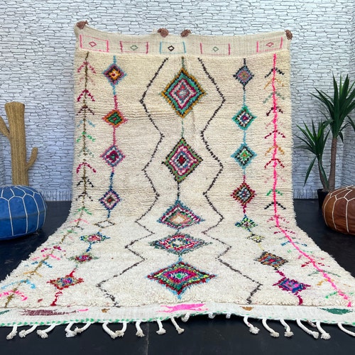 Beni Ourain Rug Authentic Moroccan Rug Large Moroccan Rug Etsy