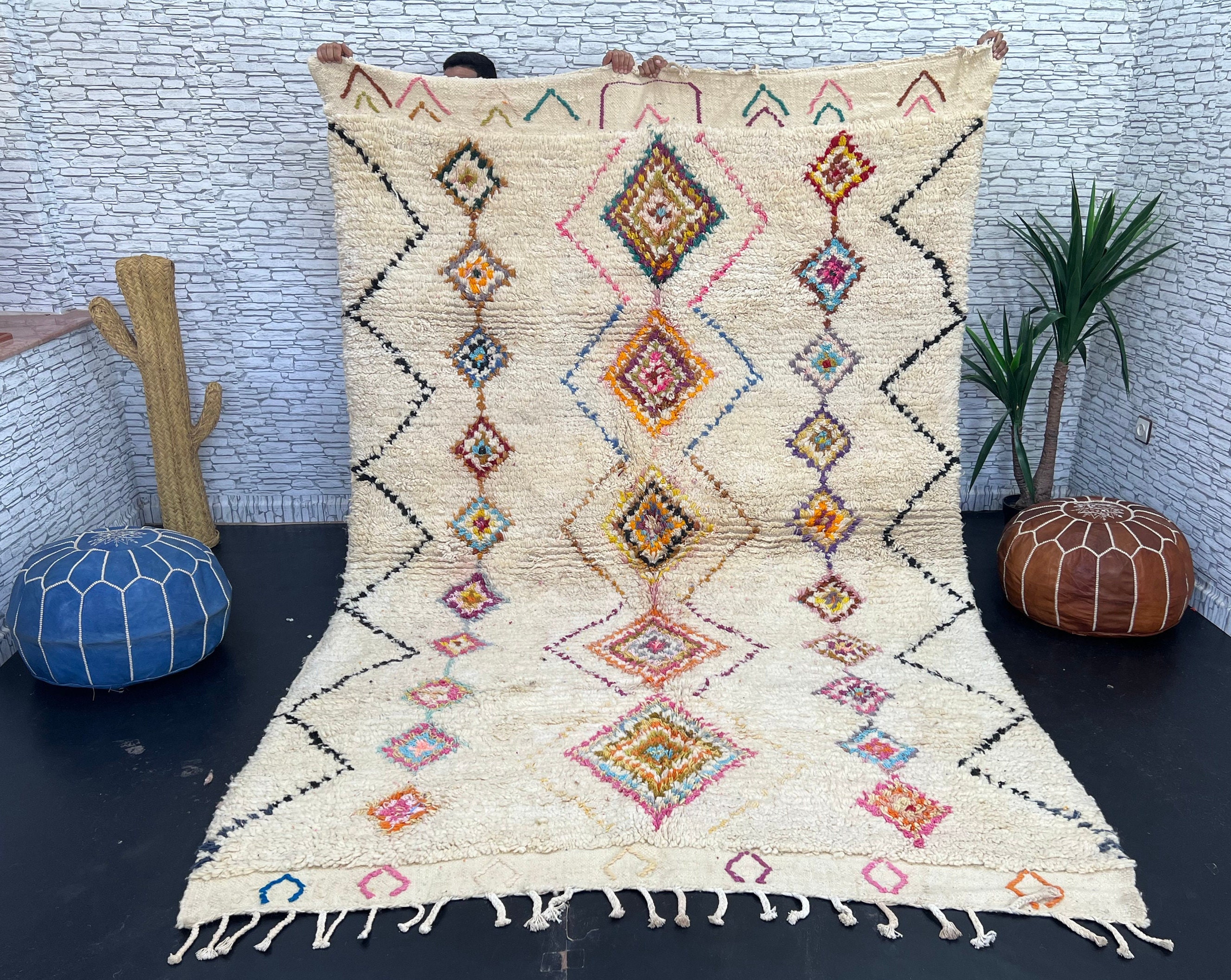 Custom Fabulous Boujad Rug Authentic Moroccan Rug Azilal Etsy