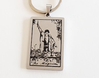 The Magician Tarot Card Keychain with Clasp
