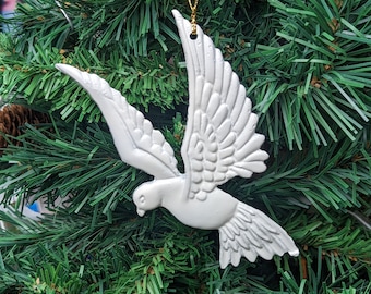 Dove Christmas Ornament, Dove Ornament, Bird Christmas Ornament, Dove Christmas Décor, Dove Tree Ornament, Bird Lover Ornament, White Dove