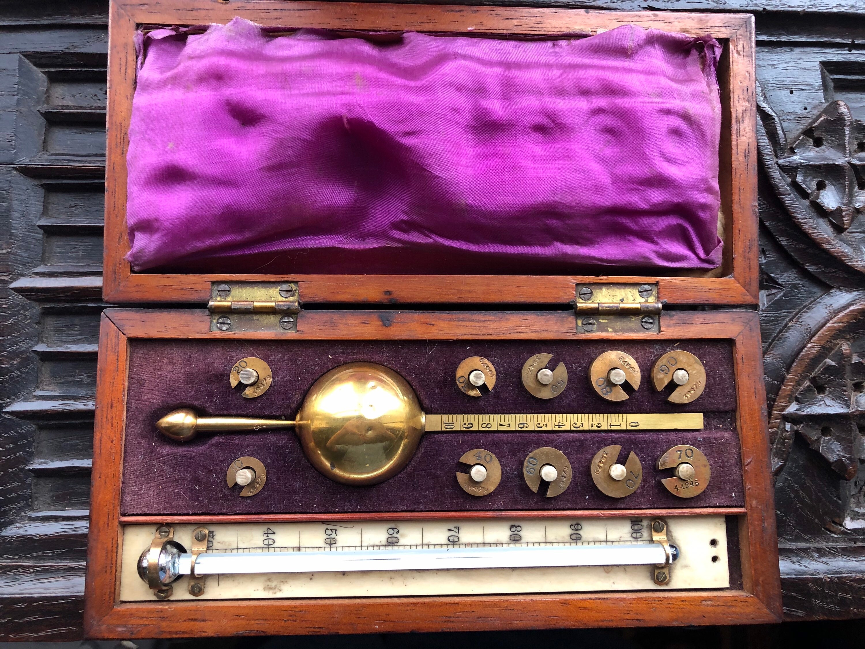 Antique Taylor Instrument Companies Hydrometer Set, brewing, alcohol