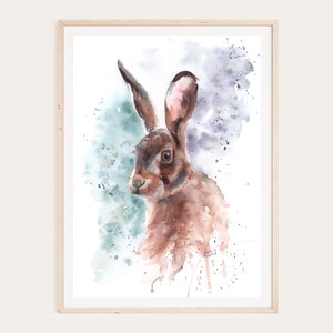 Rabbit watercolor painting instant digital download, printable, , wall art, living room, bedroom, , home décor,-KarenMorovichDesigns