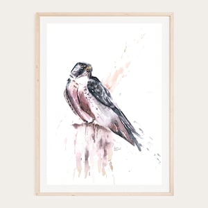 Peregrine falcon, watercolor painting, instant digital download, printable, , wall art, living room, bedroom, home décor,
