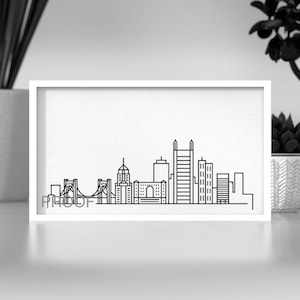 Pittsburgh Skyline Minimalist Digital Download - svg, png, eps, dxf, jpeg