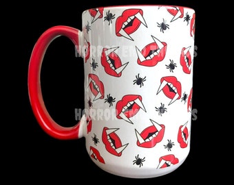 Vampire Mug, Halloween Mug, Spooky Mug, halloween, spooky