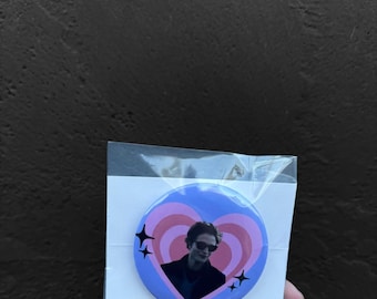 Heart Vamp Button Pin, Heart Button Pin, Vampires Button, Crush Heart, Vampy Button, Button Pins,Trendy Button, Trendy gift,