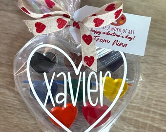 Valentines Paint, Kids valentines, valentines crafts, personalized valentines, valentines card, valentines for class, valentines day card