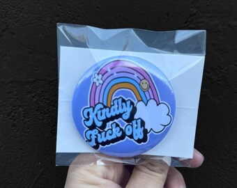 Funny button pin, adult humor button pin, rainbow button pin, gag gift,adult humor gift, leave me alone button, button pin,trendy button pin