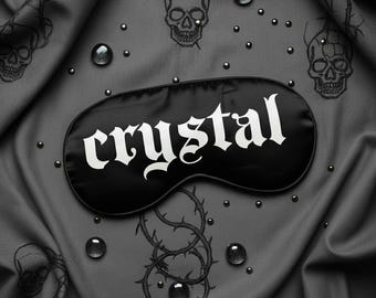 Custom Sleep Mask, Spooky Eye masks, Goth eye masks, Spooky Beauty gifts, Goth Beauty gifts, Black Eye masks, Sleep masks, Spooky Sleep mask