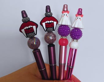 spooky pen, vampire pen, vampy stationery, spooky stationery, ghost pen, cute ghost pen, halloween pens, spooky pens, stationery, spooky