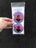 Heart car coasters, Vampire Crush, Vampy Car coasters, Vampire lover gift, Reader gift, Book themed gift ,spooky gift, spooky coasters