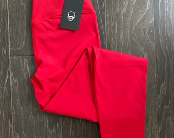 True Red 25” High Waist Above Ankle Legging