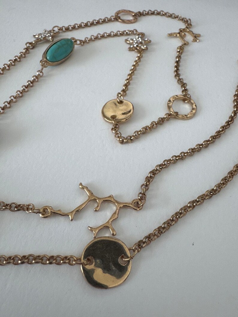 Collar vintage de Lilly Pulitzer de 96 cm con dije de estrella de mar turquesa, década de 2000 imagen 5