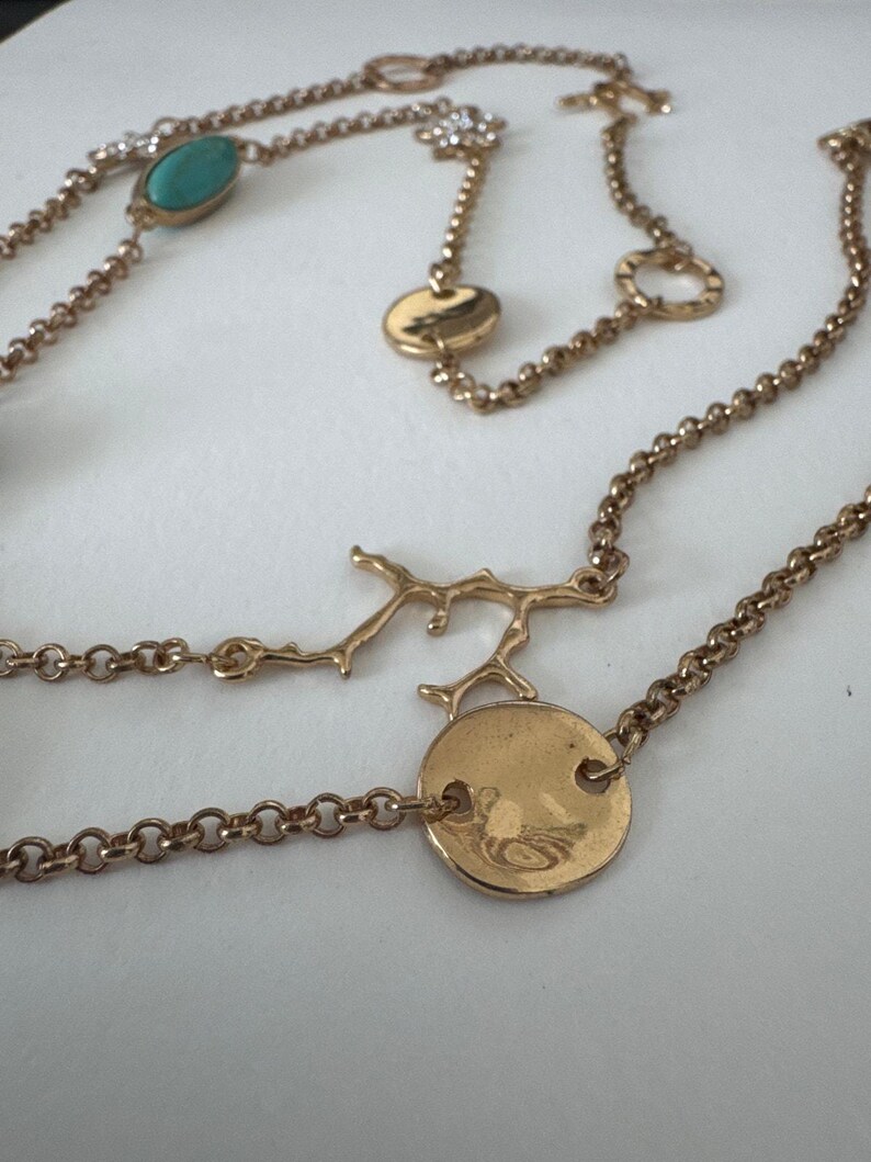 Collar vintage de Lilly Pulitzer de 96 cm con dije de estrella de mar turquesa, década de 2000 imagen 8