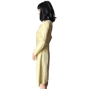 Vestido recto de lino y algodón amarillo limón bordado de Plenty Tracy Reese de Anthropologie, talla 6 imagen 18