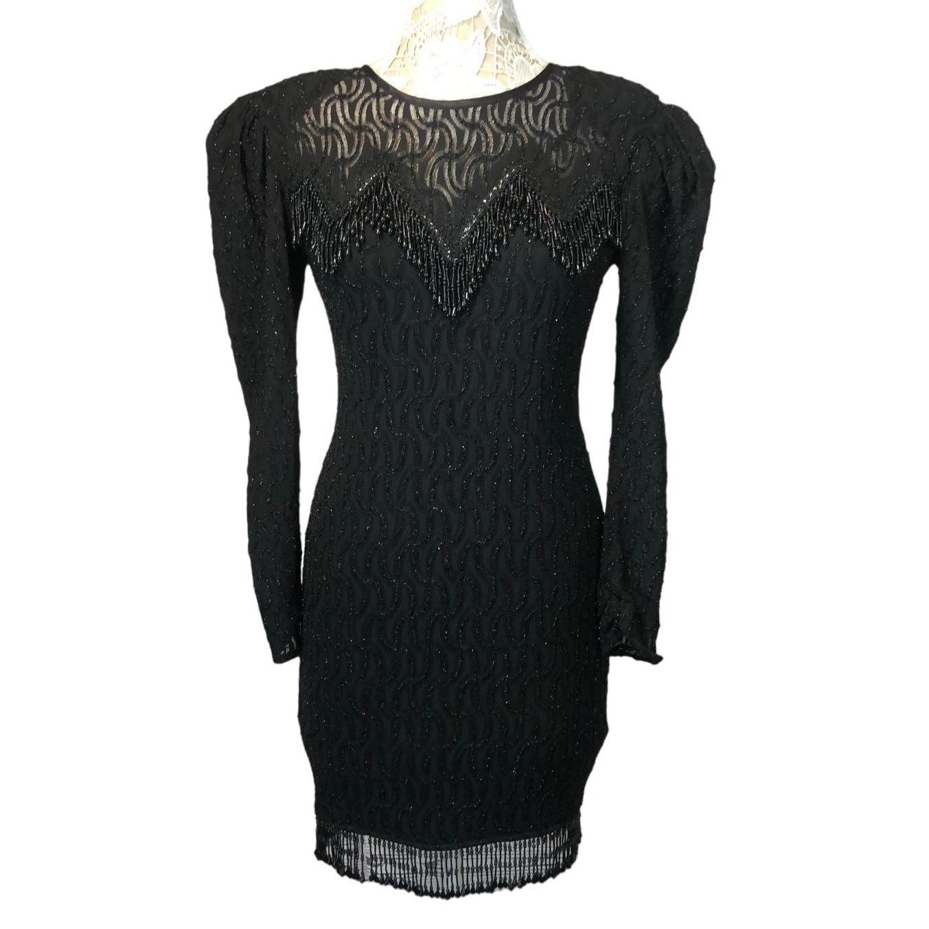 Black Wiggle Dress Long Sleeve - Etsy Australia
