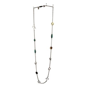 Collar vintage de Lilly Pulitzer de 96 cm con dije de estrella de mar turquesa, década de 2000 imagen 2