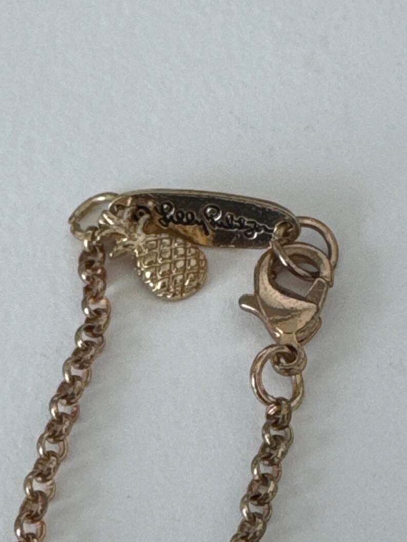 Collar vintage de Lilly Pulitzer de 96 cm con dije de estrella de mar turquesa, década de 2000 imagen 11