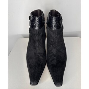Bottines Donald Pliner en daim noir, bout pointu, talon chaton 7,5 image 6