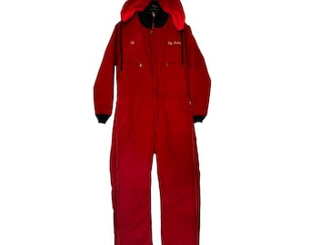 Vintage 1980s/1990s WearGuard Rot Gefütterte Overalls USA Medium