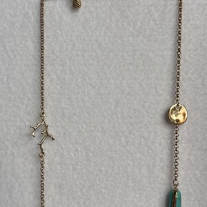 Collar vintage de Lilly Pulitzer de 96 cm con dije de estrella de mar turquesa, década de 2000 imagen 4