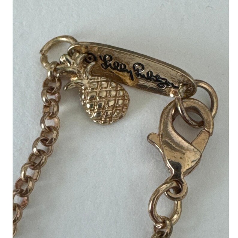 Collar vintage de Lilly Pulitzer de 96 cm con dije de estrella de mar turquesa, década de 2000 imagen 3