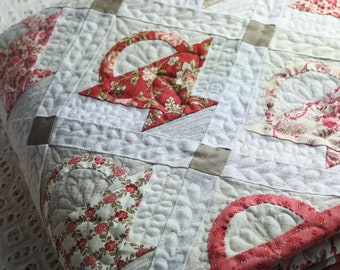 Padrão de colcha Rose Basket para pacote de retalhos