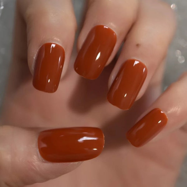 Rust Orange Nail - Etsy