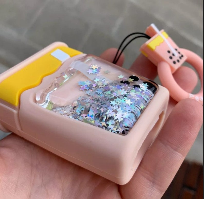 Bubble Boba Tea Airpod Case 1 and 2 Version Kawaii Cute Pink Etsy