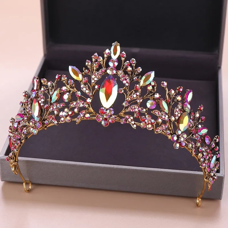 Dark Holographic Tiara Crown Princess Queen Headdress Gift - Etsy