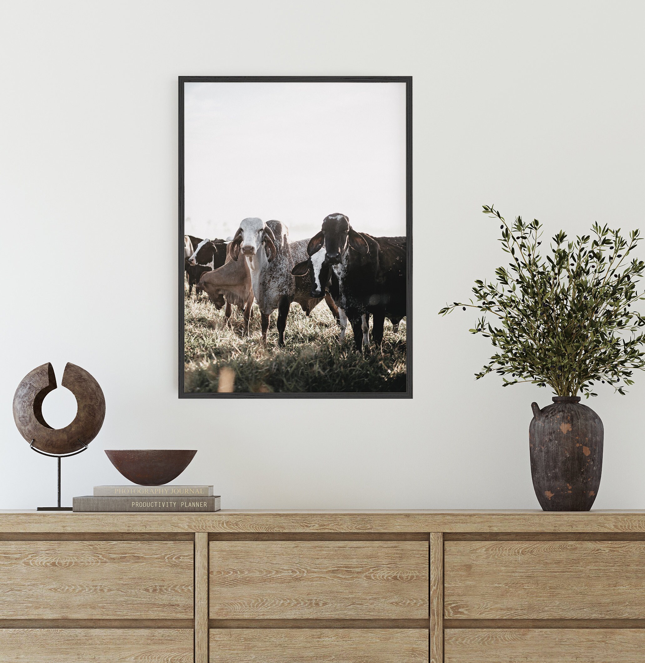 Brahman Cow Printable, Wrinkly Cow Wall Art, Brahman Cow Photography, Cow Herd Digital Art, Gray