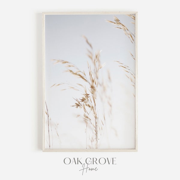 Grains In The Breeze, Delicate Wheat Photo, Blowing Grains Print, Wheat Digital Art, Farmhouse Decor, Wheat Printable, Neutral Wheat Print
