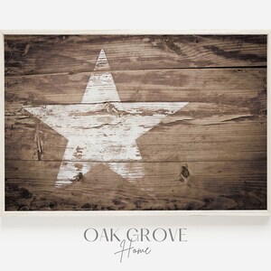 Lone Star Wood Sign, Lone Star Wall Art, Texas Printable, Western Star Photo, Star on Wood Board, Rustic Lone Star Poster, Western Decor