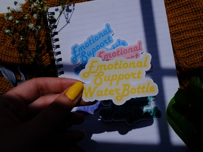 Emotional Support Water Bottle Sticker, Mental Health Sticker, Water ...