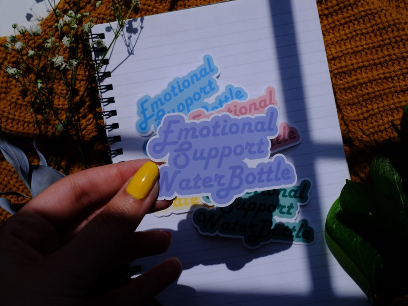 Emotional Support Water Bottle Sticker, Mental Health Sticker, Water ...