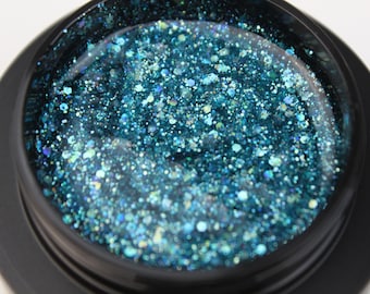 Gel spaziale, smalto per unghie glitterato, smalto in gel metallizzato lucido cromato per nail art 30 ml