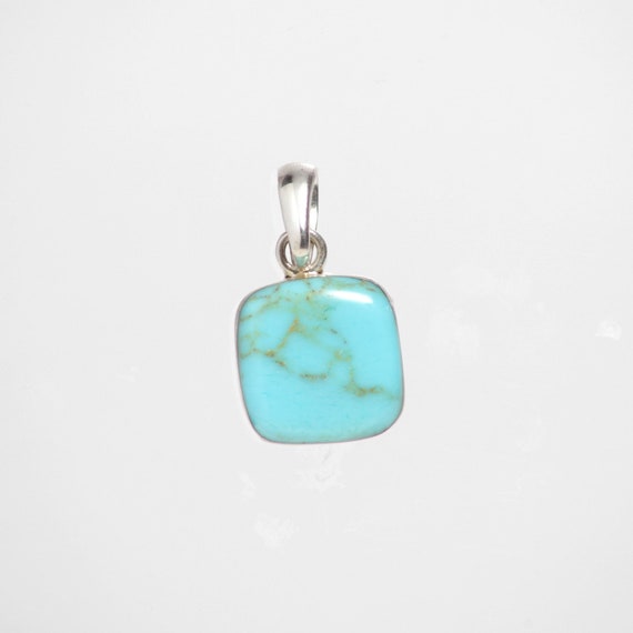 Sterling Silver Turquoise Pendant - image 1