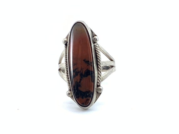 Sterling Silver Statement Ring With Carnelian Aga… - image 3