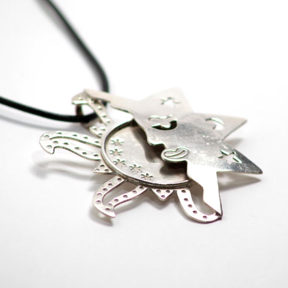 Collier Cuir Noir Avec Pendentif étoile Métal Argenté - Bijou Unisexe Tendance