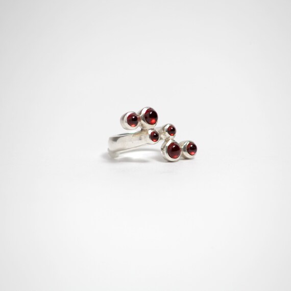 Sterling Silver Statement Ring With Garnet - image 3