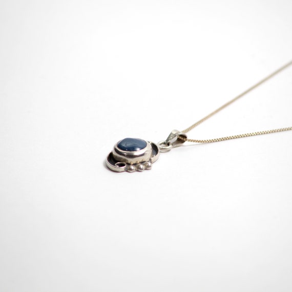 Sterling Silver Necklace With Blue Moon Turquoise - image 3