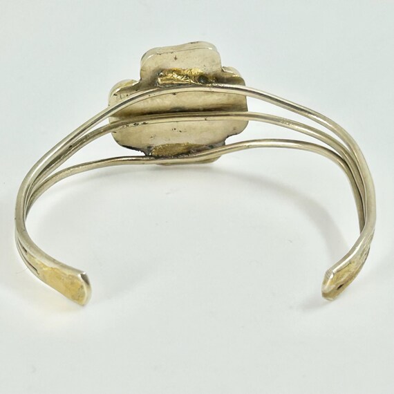 Alpaca Silver Cuff With Abalone Shell - image 3