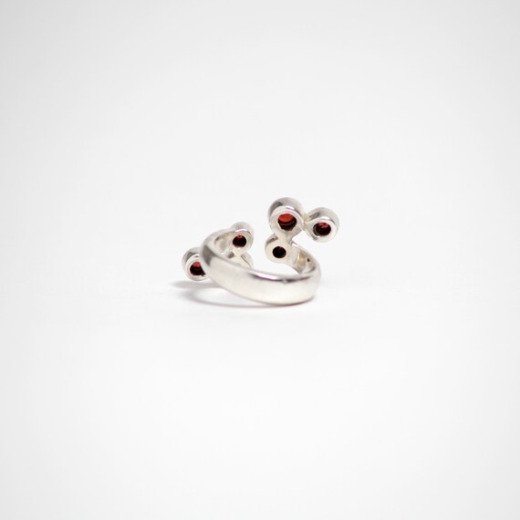 Sterling Silver Statement Ring With Garnet - image 4
