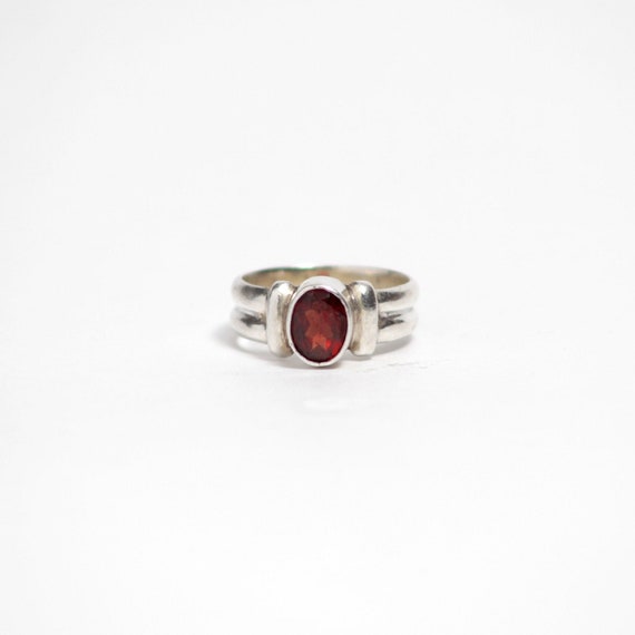 Sterling Silver Ring With Red Almadine - image 1